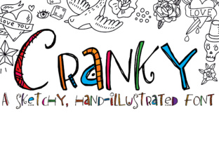 Cranky Font: Hand-Drawn Charm for Craft Projects