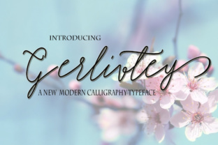 Gerlivtey Font: Modern Calligraphy for Handmade Products