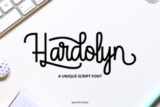 Hardolyn Script Font for Handmade Labels and Invites