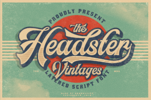 Headster Family Font: Vintage Branding for Small Business