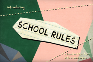 School Rules Font: Handwritten Charm for Makers