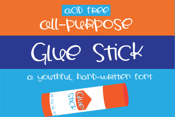 ZP Glue Stick Font: Playful Branding for Small Business